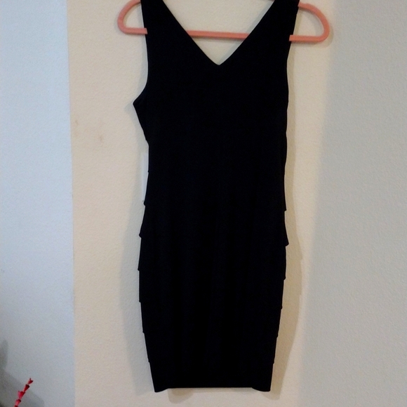 💥 SALE -Enfocus Studio Black Layered Dress Size 6 - Picture 5 of 5